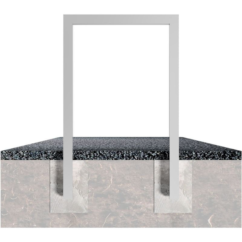 Arceau d'appui pour vélos en tube carré 6 x 6 cm Schake