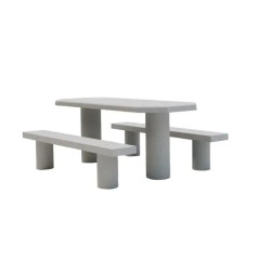 Table de pique nique béton accès PMR - Ovale