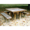 Table pique nique carré en bois de pin Access