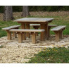 Table pique nique carré en bois de pin Access