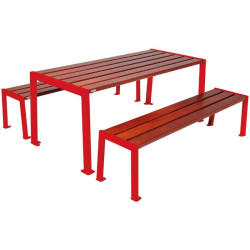 Table de pique-nique Silaos acier et bois
