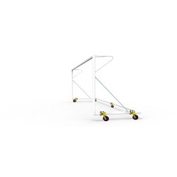 Structure de but de football à 8 auto-lestée transportable avec roues