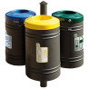 Poubelle de ville 40 litres fixée sur poteau couleur au choix