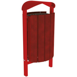 Corbeille Silaos acier et bois 50 litres