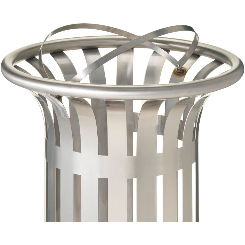 Poubelle inox 1 flux pour extérieur Rossignol Tulipe