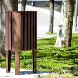 Poubelle GEA d'extérieur en polymère recyclé