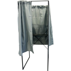 Isoloir de vote avec rideau ignifugé