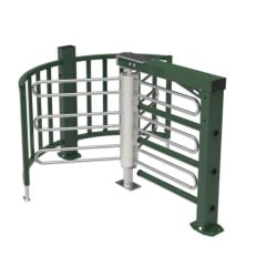 Tourniquet avec grille tiers de tour pour contrôle d'accès - H  1,1 m