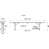 Banc en bois pliant et empilable Vienne