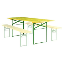 Table en bois rectangulaire pliante et empilable Pilsen