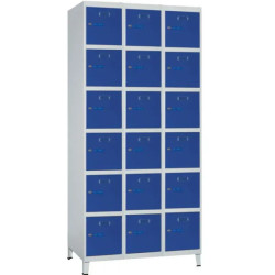 Casier vestiaire monobloc sur pieds - 6 casiers par colonne SB