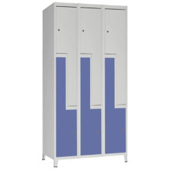 Casier vestiaire monobloc sur pieds - 2 casiers en L par colonne SL