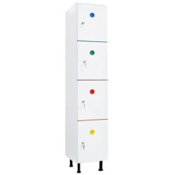 Vestiaire plastique PVC 4 cases anti bactérien PC
