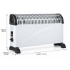 Convecteur 3 allures de chauffage jusqu'à 2000 W