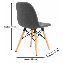 Chaise visiteur EIFFI en plastique recyclé & effet bois
