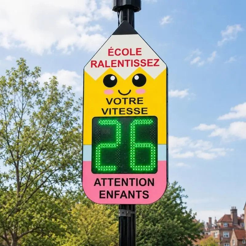 Radar de vitesse pédagogique pour école - School