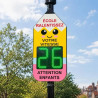 Radar de vitesse pédagogique pour école - School