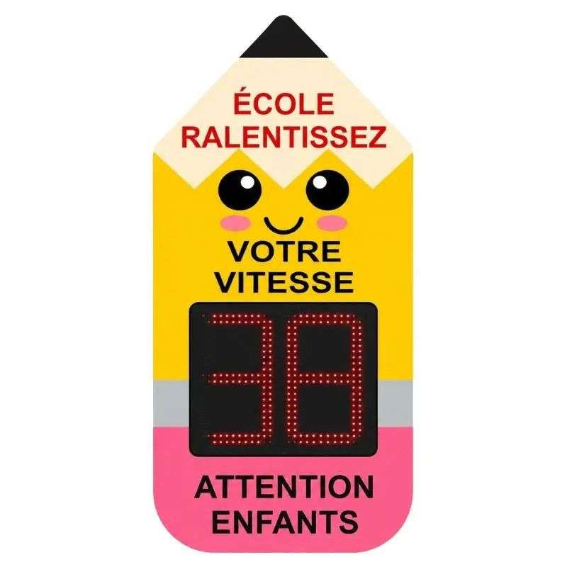 Radar de vitesse pédagogique pour école - School