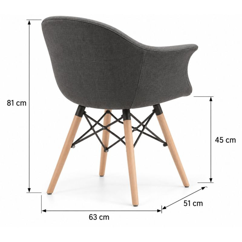 Siège d'accueil en tissu STAAL