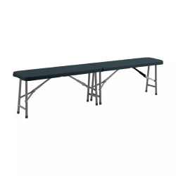 Banc pliant PEHD renforcé avec double pied central - Lot de 2