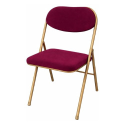 Lot de 6 chaises velours M1 pliantes et assemblables pour visiteurs