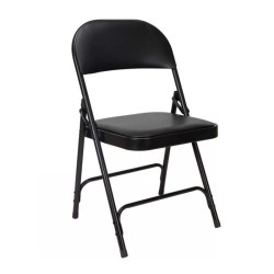 Lot de 6 chaises vinyl M2 pliantes et assemblables pour visiteurs
