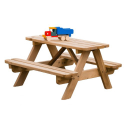Table pique nique enfants en pin épaisseur 28 mm - Kids