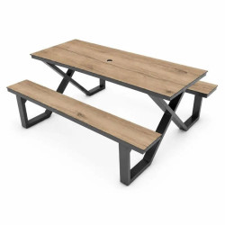 Table pique nique sans entretien en stratifié HPL - Durable