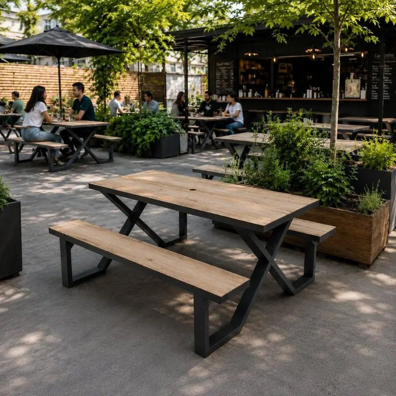 Table pique nique sans entretien en stratifié HPL - Durable