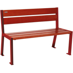 Banc bois et acier Silaos 5 lames