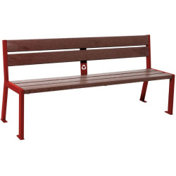 Banc ou fauteuil plastique recyclé et acier Silaos 5 lames