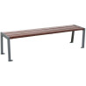 Banquette de rue en acier et plastique recyclé avec assise 3 lames