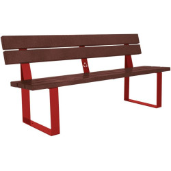 Banc en plastique recyclé et acier Riga