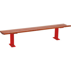 Banquette en bois exotique et acier Pagode