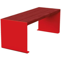 Banquette KUB. acier et bois