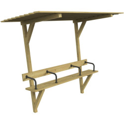Banc en bois avec toit Londres spécial Sénior