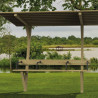 Banc en bois avec toit Londres spécial Sénior