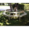 Habillage arbre en bois avec assise Turin