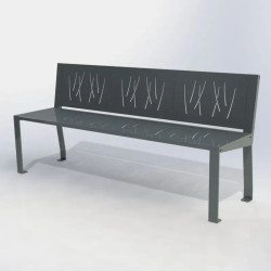 Banc de ville en acier - Cahors