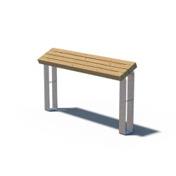Tabouret Rustik assis debout en bois et galva