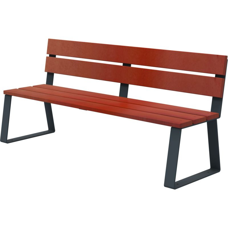 Banc Rossignol Ballade d'extérieur en bois avec pieds acier