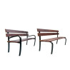 Banc Serem Confidence pieds acier lames bois avec ou sans accoudoirs