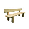 Banc Campagnard en bois de pin pour extérieur