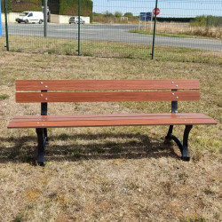 Banc en stratifié bois et métal Tradition pour jardin public