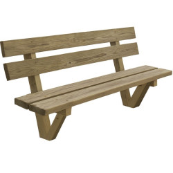 Banc urbain en bois de pin - Pinède