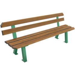 Banc de jardin public Seattle - Lames en pin ou bois exotique