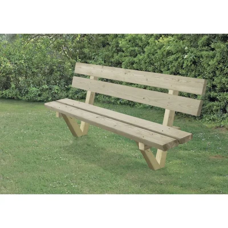 Banc public Offenbourg en bois de pin classe 4 autoclave