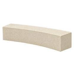 Banquette en béton préfabriqué rectangulaire courbée - Cestas