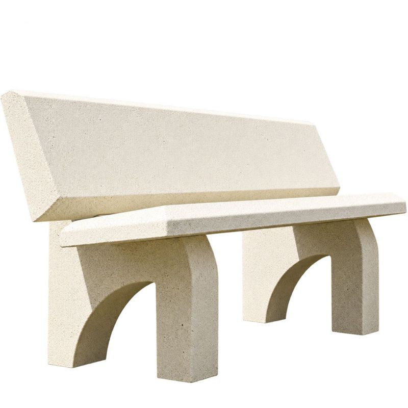 Banc urbain en béton - Andernos