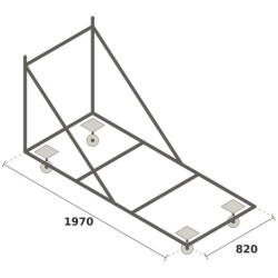Chariot de transport pour table 183 cm en PEHD Canéjan et Féria